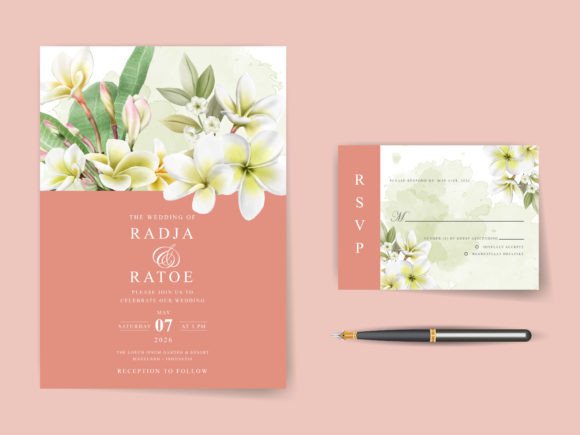 Download Plumeria Watercolor Wedding Invitations - Wedding invitations Collection