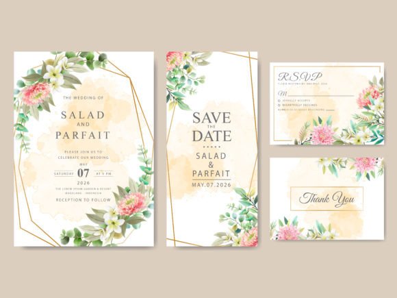 Download Beautiful Floral Wedding Invitations - Premium Resources