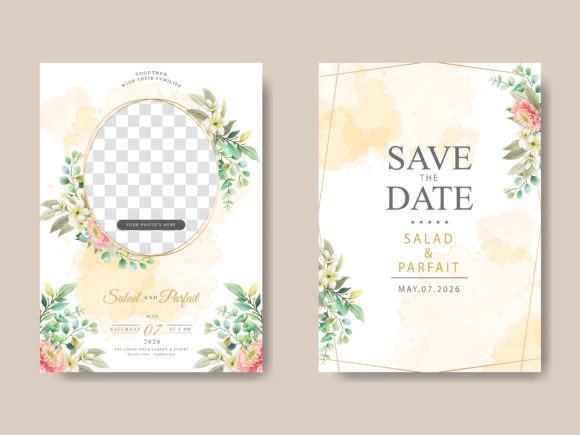 Download Beautiful Floral Wedding Invitations - Premium Bundle