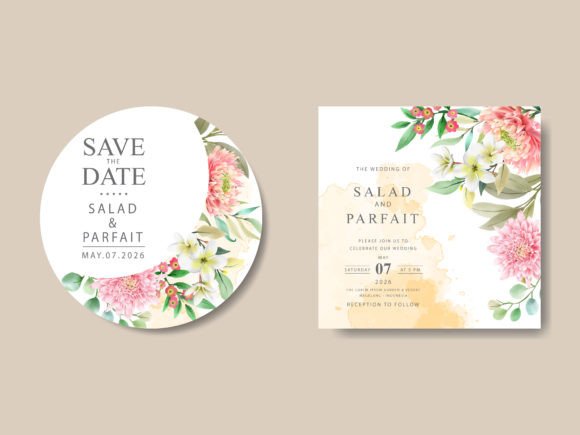 Download Beautiful Floral Wedding Invitations - Premium Bundle